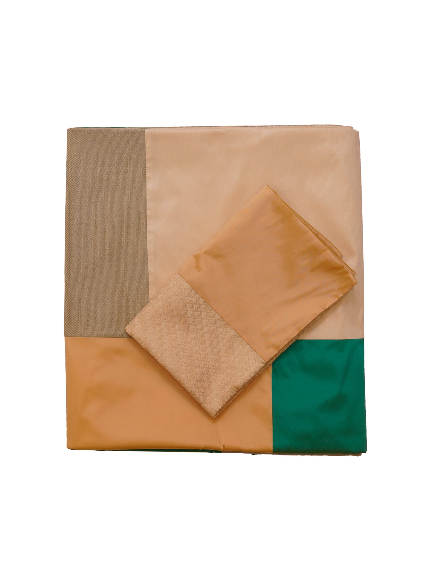 Bed Cover With 2 Pilllow Sham Polyester Blend Patchwork Multi-Coloured (90" X 108" ; Pillow - 17" X 27")