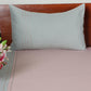 Embroidered Bedcover for Double Bed with 2 Pillow Covers | Queen Size - Duck egg Pink | Bedcover 90 x 108inches (7.5x9ft), Pillow Covers 17x27in