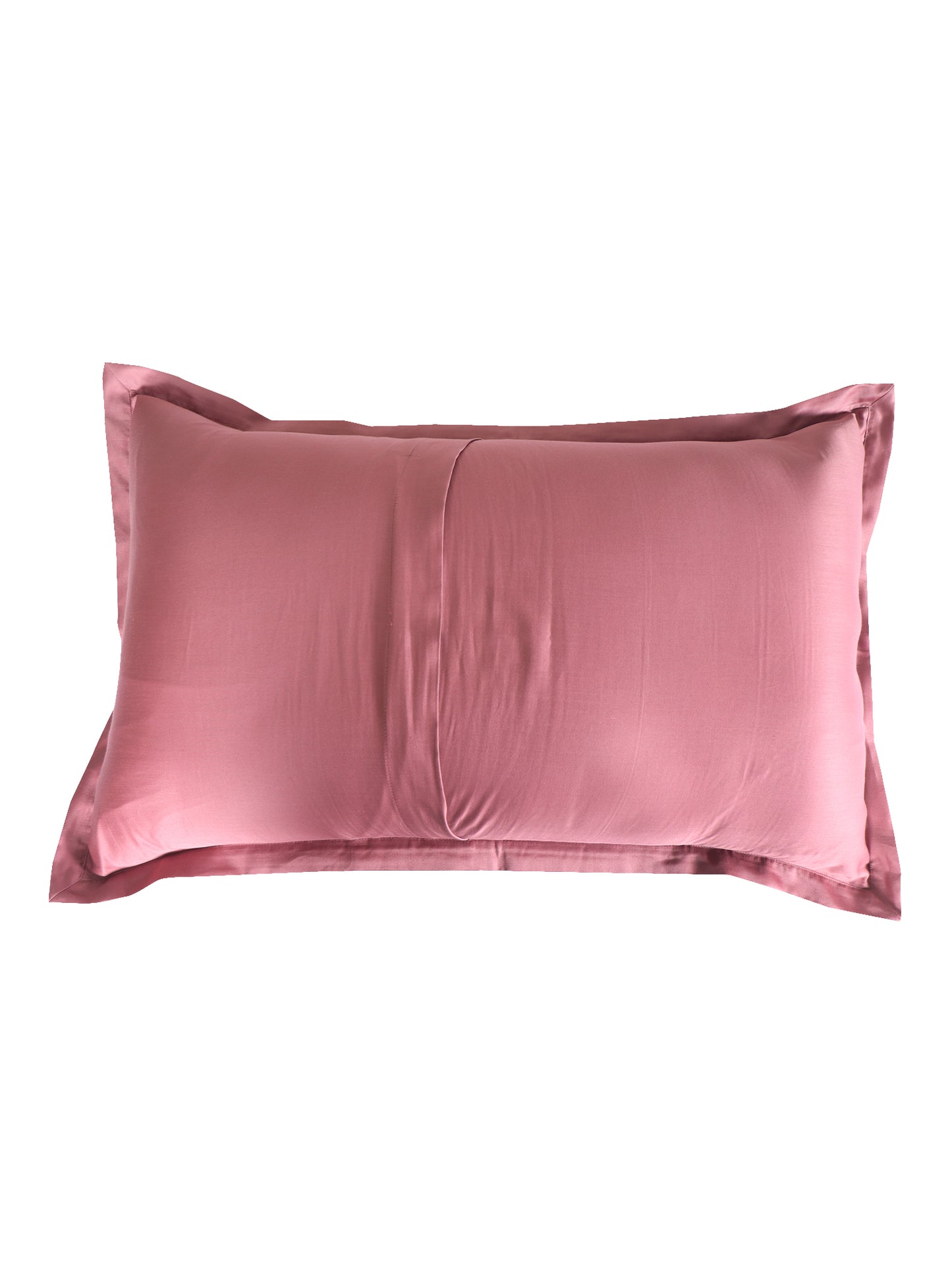 Bedsheet 100% Cotton 500TC Embroidered for King Size Double Bed with Pillow Covers Dusky Pink - Bedsheet 108x108inches, Pillow Covers 17x27inches