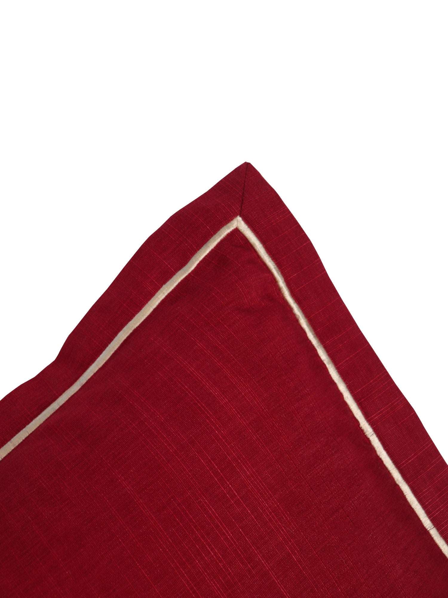 Bed Quilt Polyester Blend With Towel Embroidery with Tassels Wine Red - 90" x 108", 17" x 27"