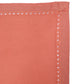 closeup of fagotting embroidered set of 6 dinner napkins in dark coral pink color - 16x16 inch