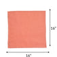 fagotting embroidered set of 6 dinner napkins in dark coral pink color - 16x16 inch