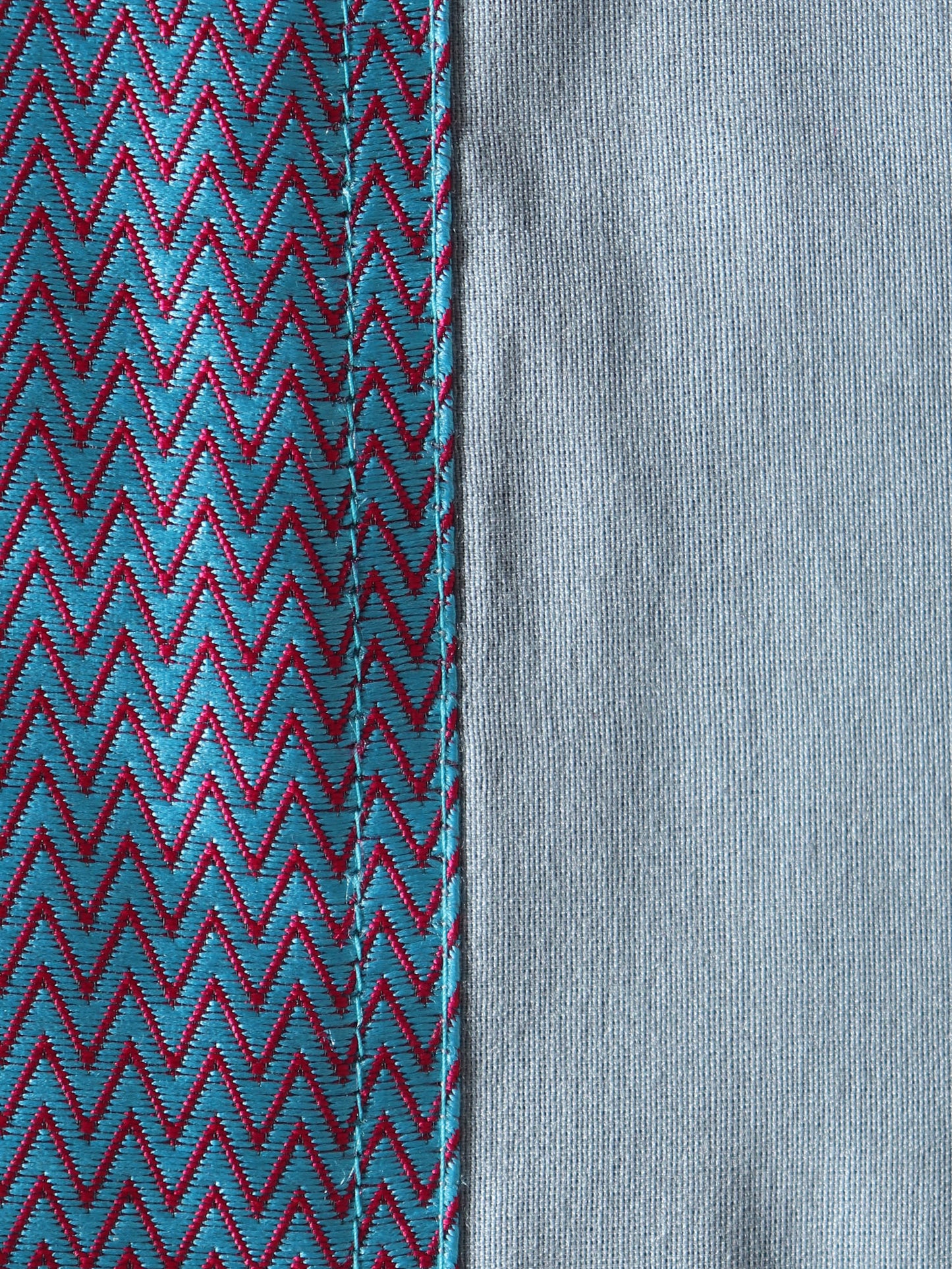 Table Cover with Panel Border with Brocade Silk in Chevron Pattern | Blue | Heat Resistant Table Cover for Kitchen Table/Dining Table Cloth, 52 X 84 Inches; 130 cm X 210 cm