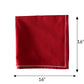 embroidered dinner table napkins in white and red contrast - 13x19 inch 
