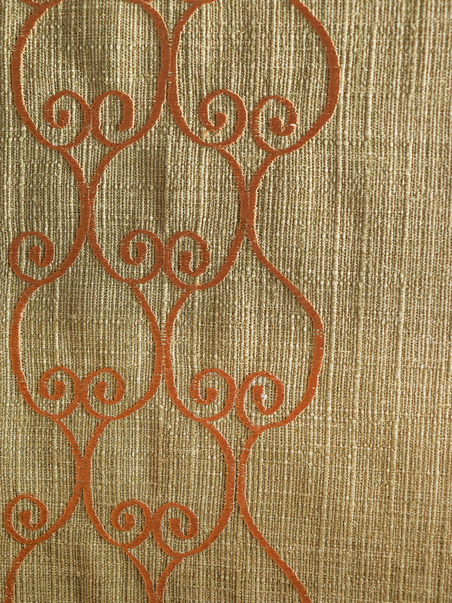 Embroidered Placemat/Tablemats and Napkins Set Polyester Blend - Sage Green| Set of 6 Mats 13x19 in & Set of 6 Dining Napkins 16x16in (33x48 cms, 40x40 cms)