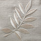 Table Runner 2 Tone Leaves Embroidered with Tassels | Beige - 12in X 84in