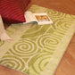 Carpet Hand Tufted 100% Woollen Green Geometric - 2ft X 4ft
