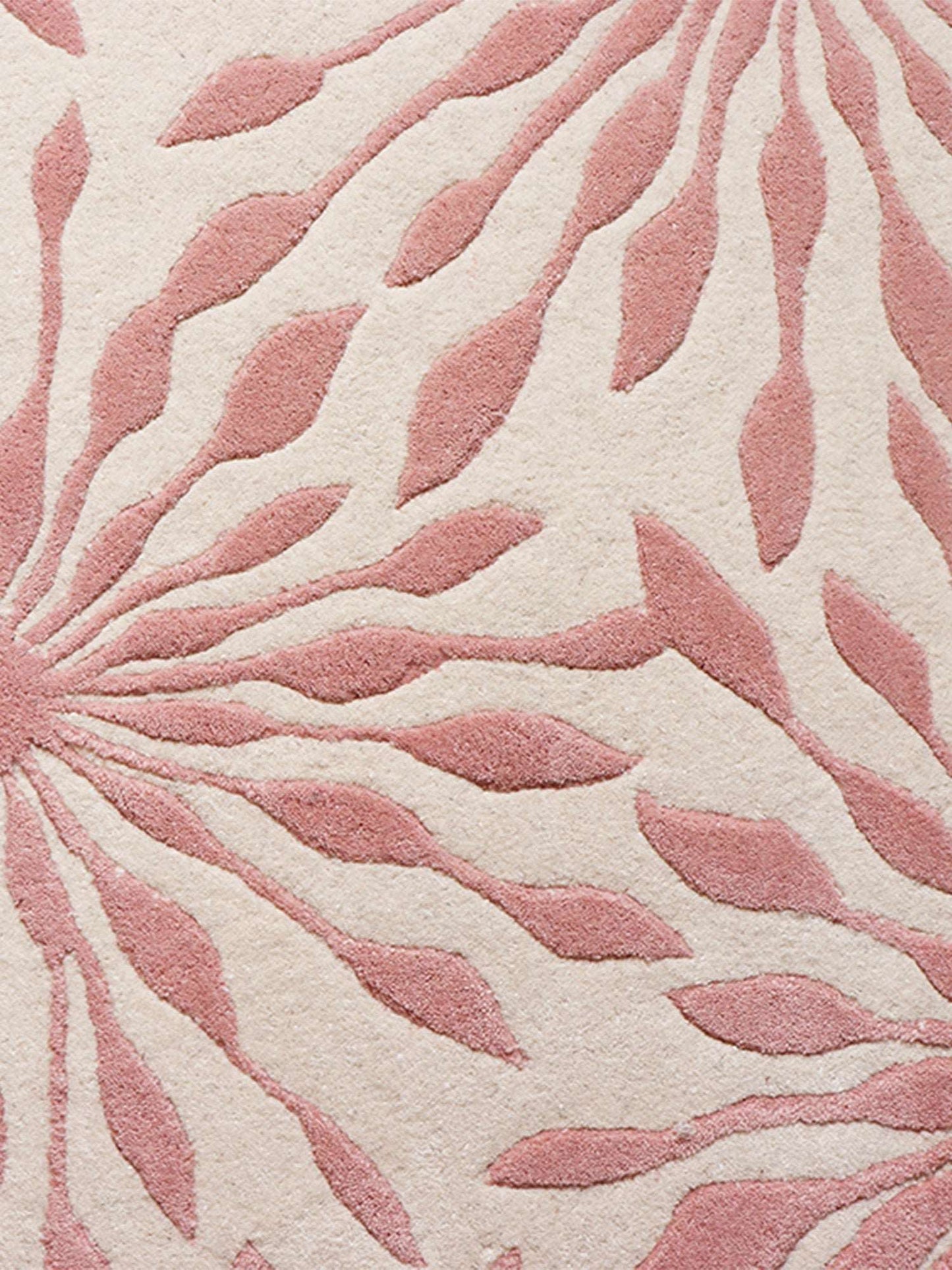 Carpet Hand Tufted 100% Woollen Pink Floral Decadence- 4ft X 6ft
