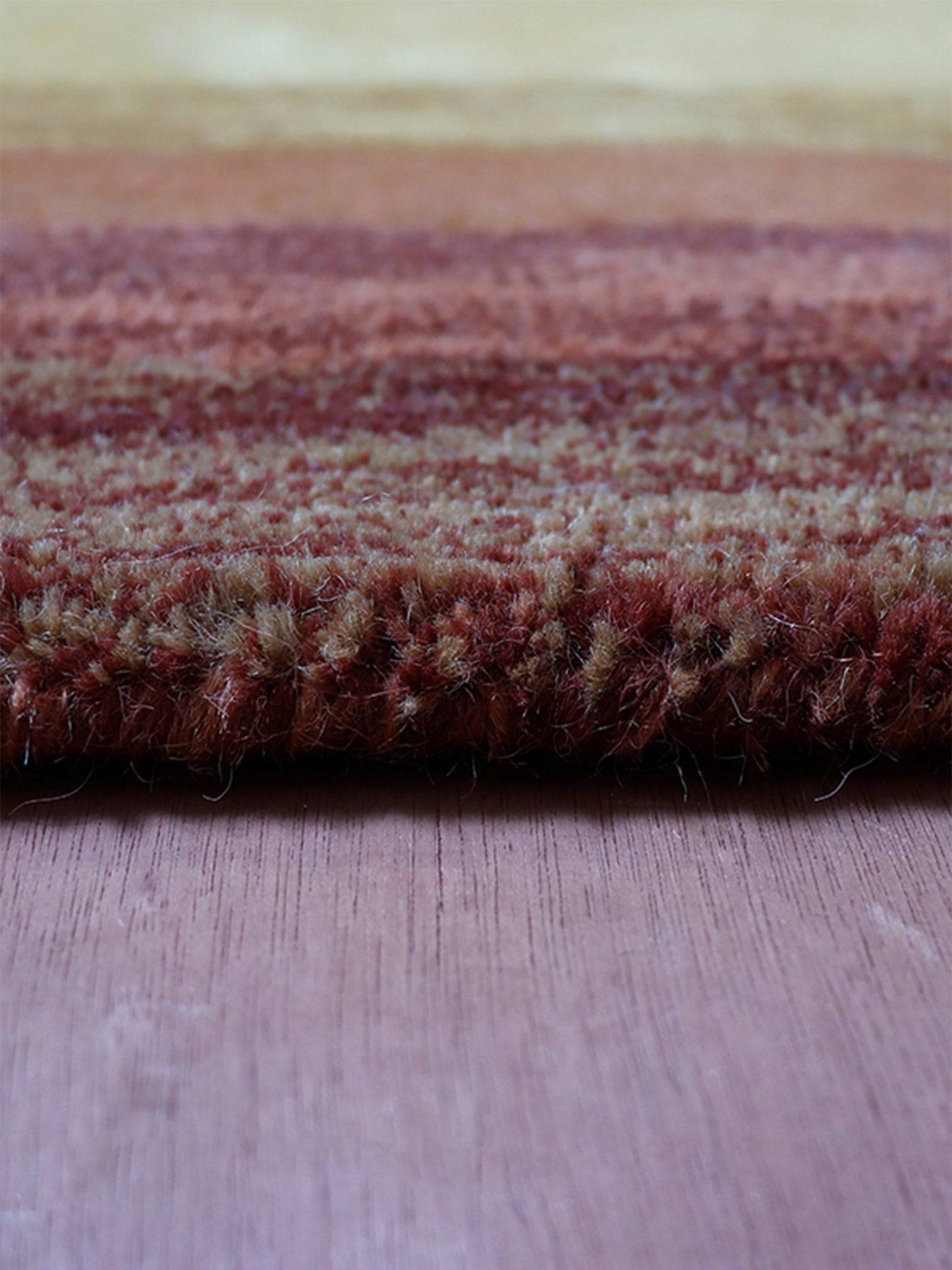 Carpet Hand Tufted 100% Woollen Rust And Brown Ombre - 4ft X 6ft