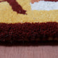 Carpet Hand Tufted 100% Woollen Mustard, Gold And Rust Patchwork - 4ft X 6ft