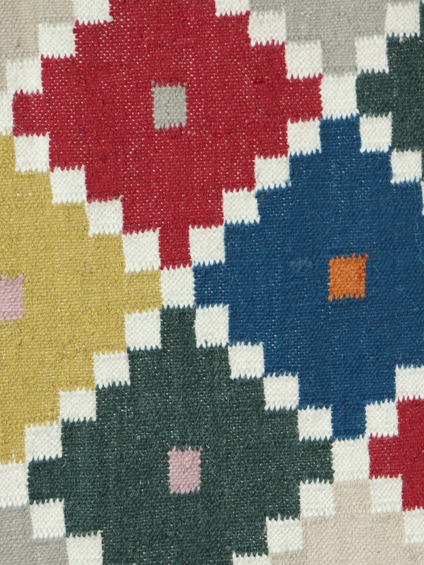 Dhurrie Handwoven Wollen for Floor, Living Room & Bedroom | Multicolor - 3x5 feet