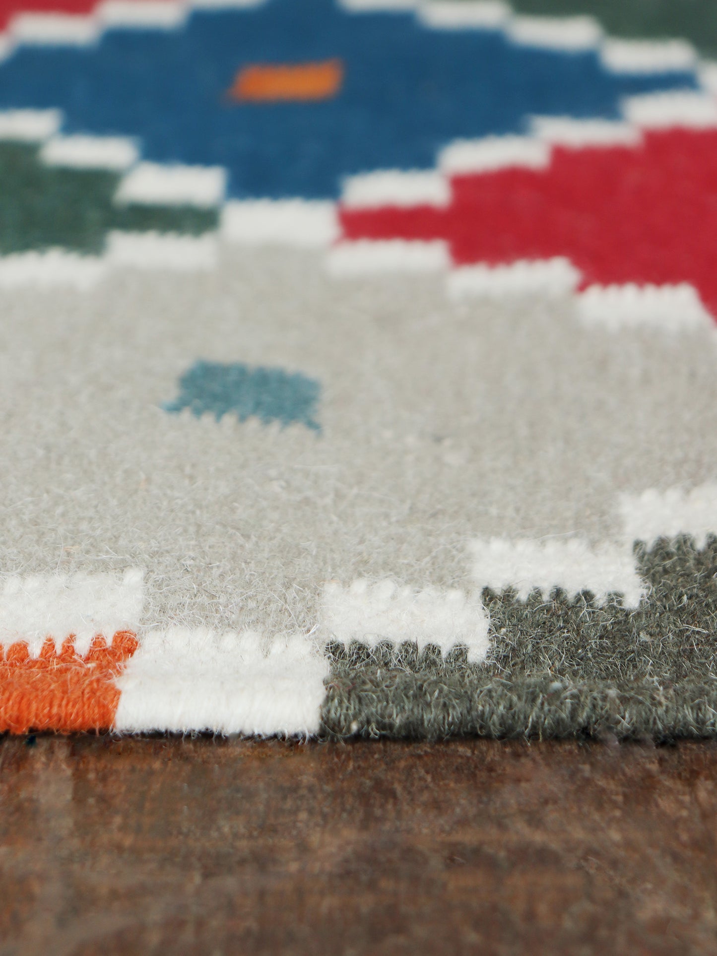 Dhurrie Handwoven Wollen for Floor, Living Room & Bedroom | Multicolor - 3x5 feet