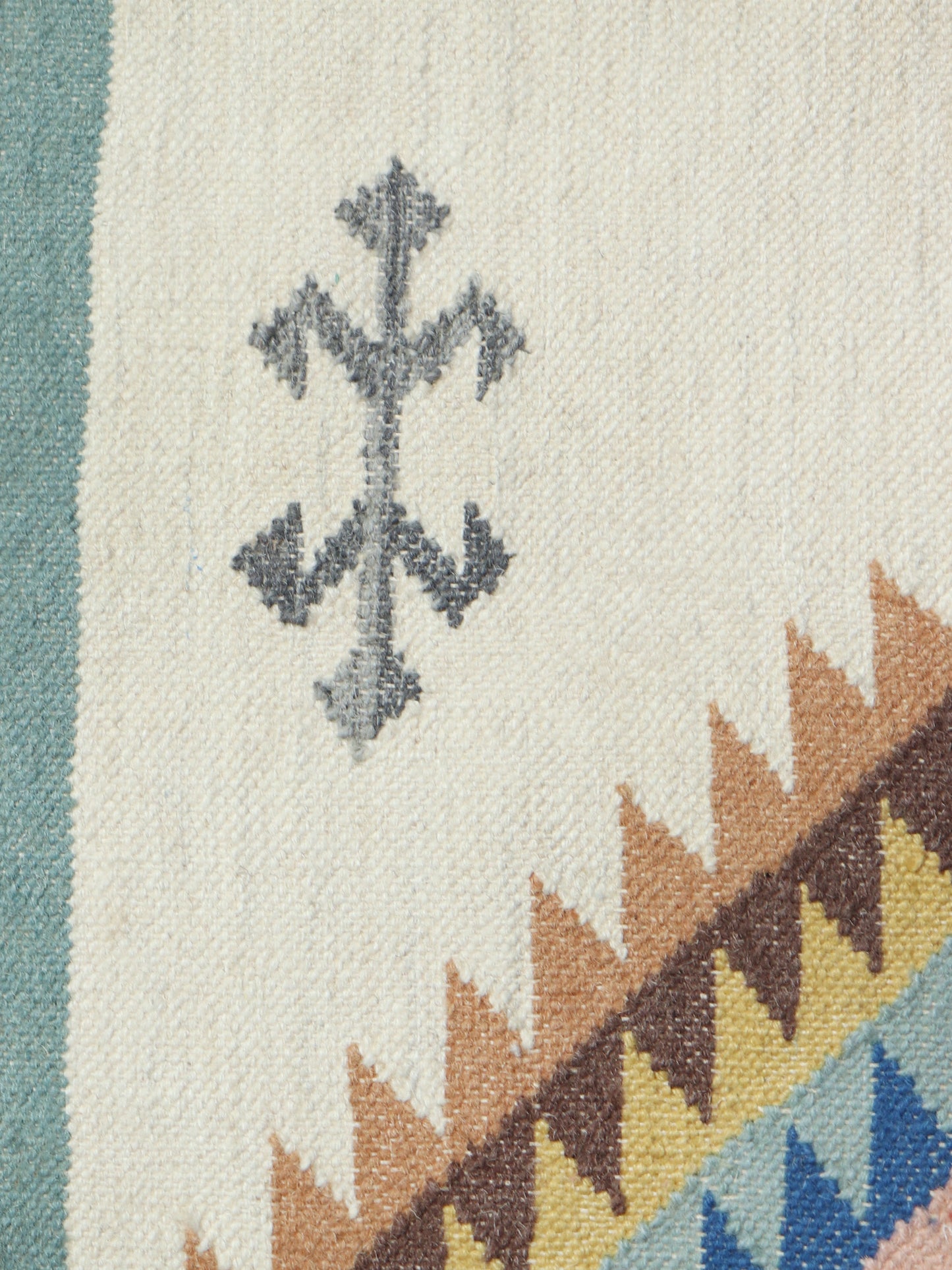 Dhurrie Handwoven Wollen for Floor, Living Room & Bedroom | Multicolor - 3x5 feet