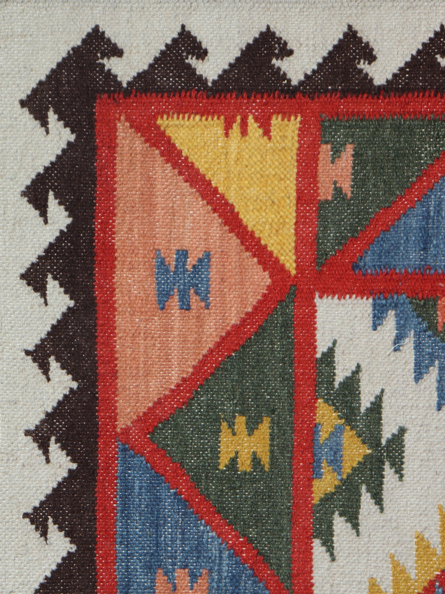 Dhurrie Handwoven Wollen for Floor, Living Room & Bedroom | Multicolor - 4x6 feet
