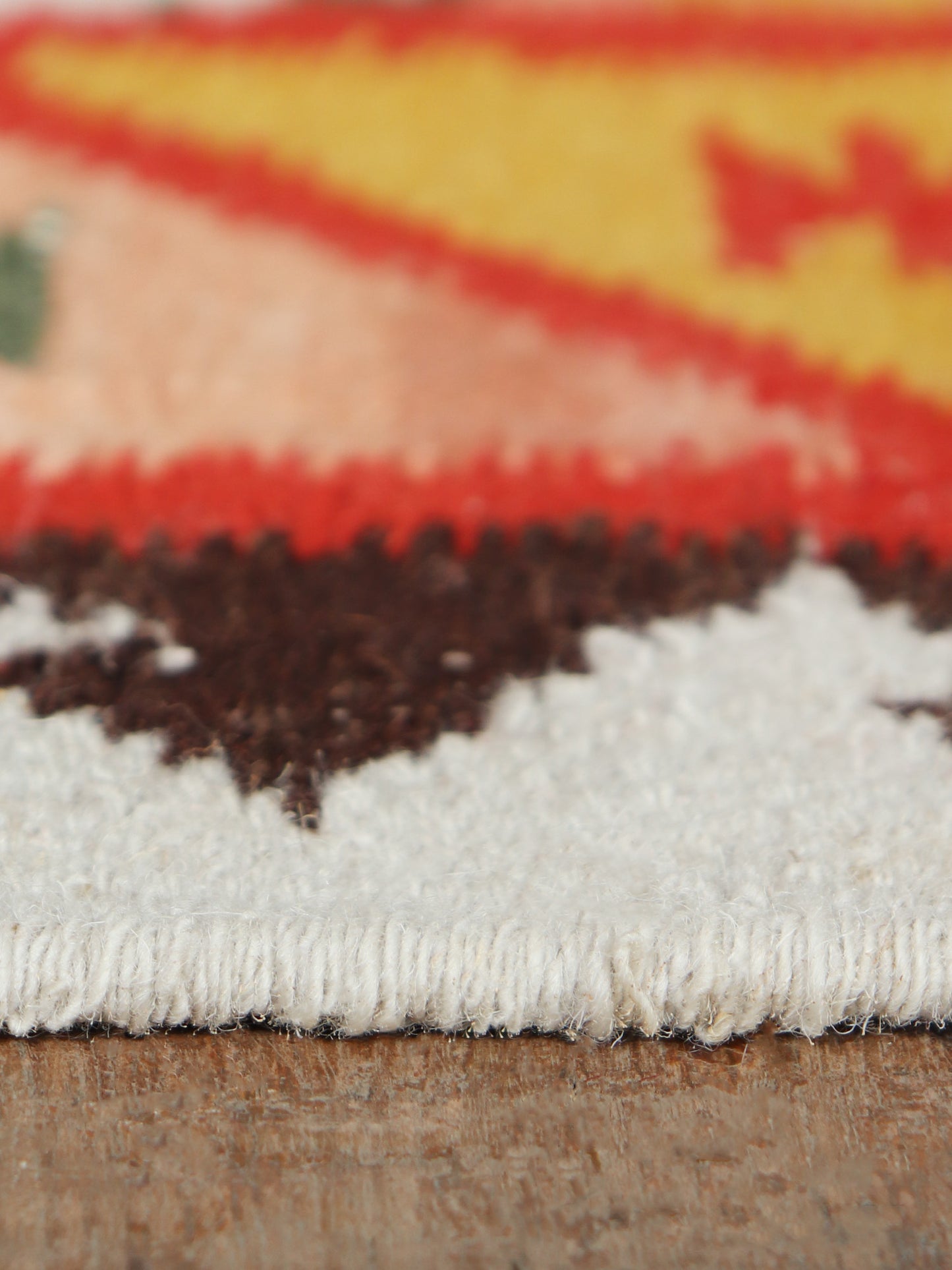 Dhurrie Handwoven Wollen for Floor, Living Room & Bedroom | Multicolor - 4x6 feet