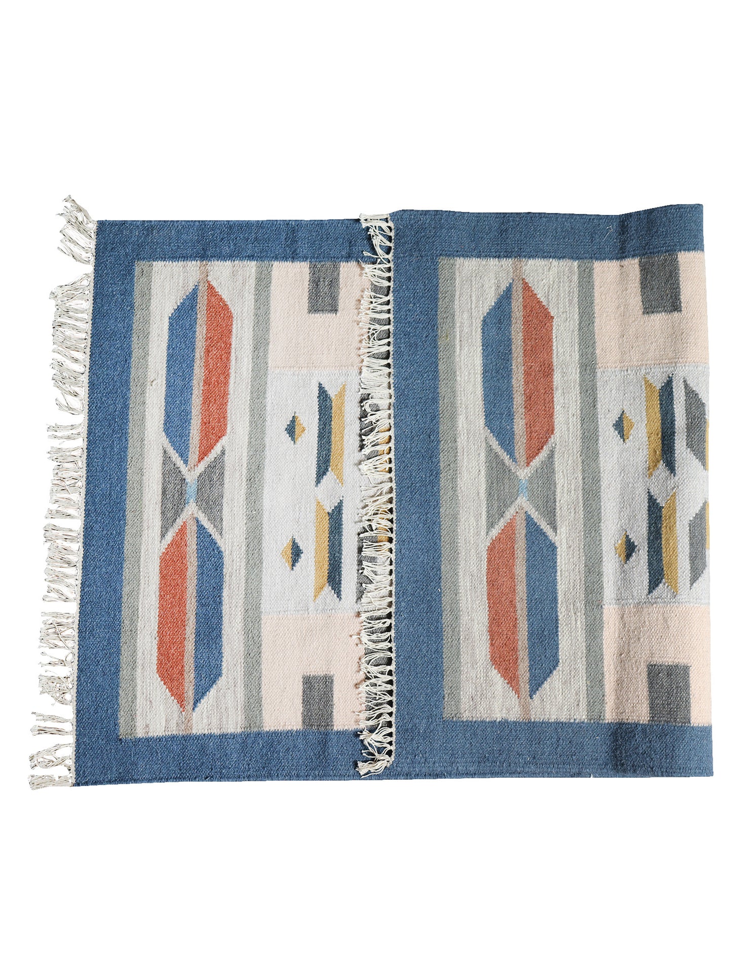 Dhurrie Handwoven Wollen for Floor, Living Room & Bedroom | Multicolor - 3x5 feet