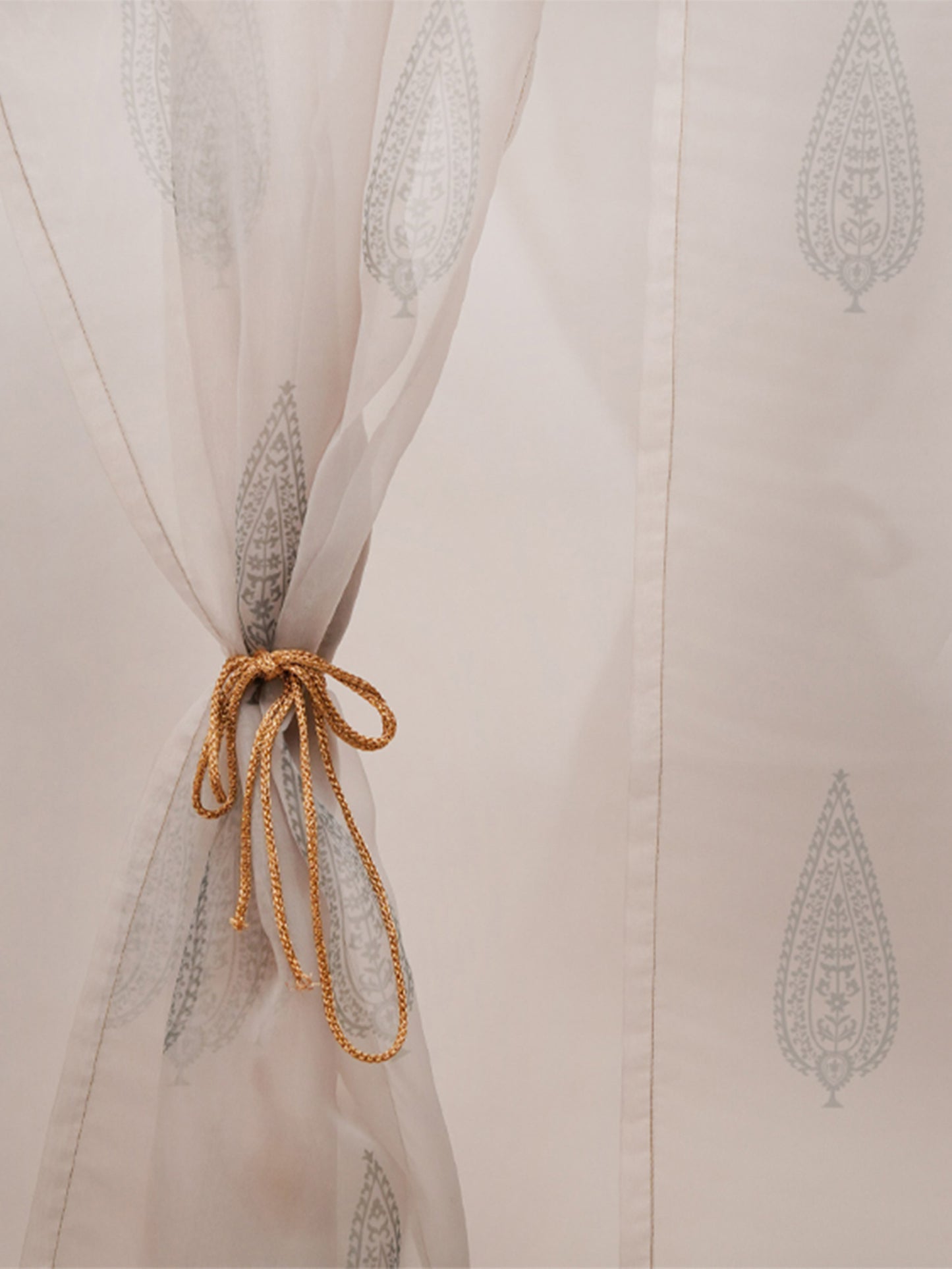 Door Transparent Sheer Curtain Polyester Antique Multi Color - 54" X 90"