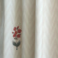 closeup of floral printed on blackout door curtains, 7feet, 50x84 inch