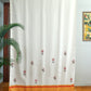 floral and chevron printed door curtain with hidden loop, 7feet, 50x84 inch