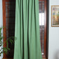 Door Curtain Cotton Solid Green - 52" X 84" (Hidden Loop) (7ft)