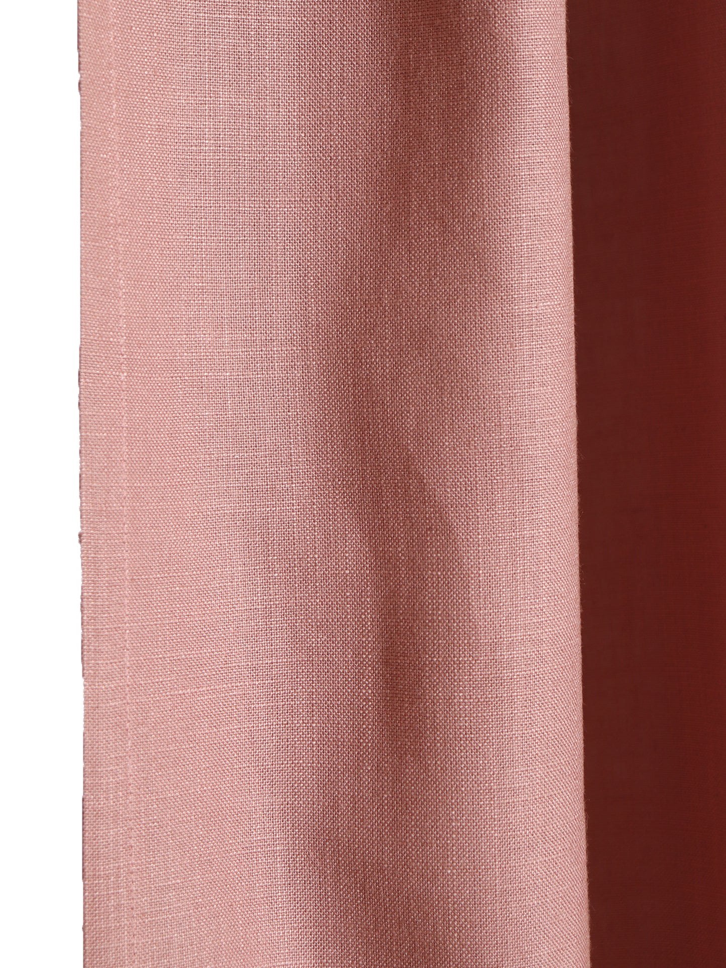 Door Curtain Cotton Blend Solid Coral - 52" X 84" (Hidden Loop) (7ft)