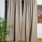 Door Curtain Cotton Blend Solid Brown - 52" X 84" (Hidden Loop)
