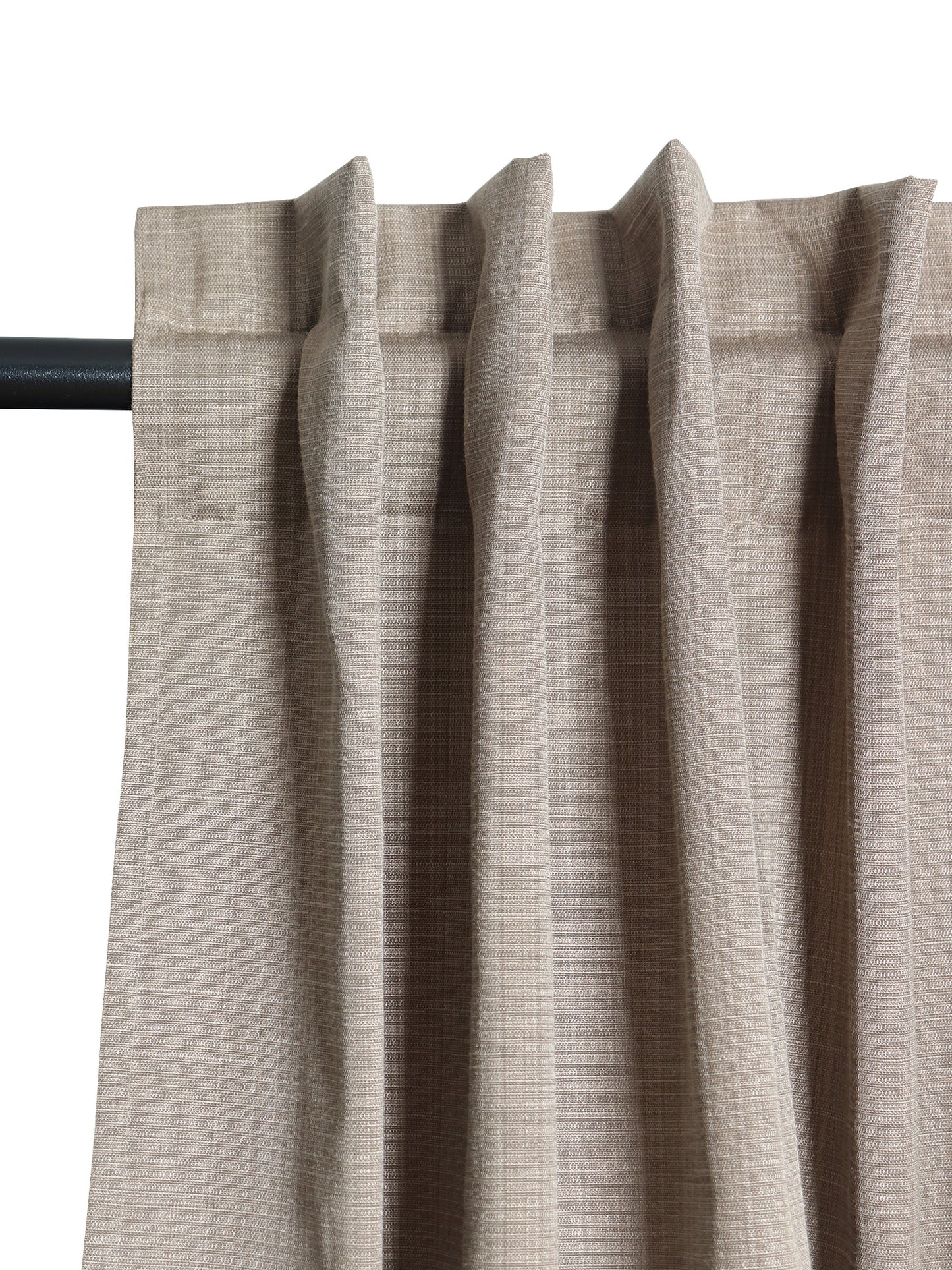 Door Curtain Cotton Blend Solid Brown - 52" X 84" (Hidden Loop)