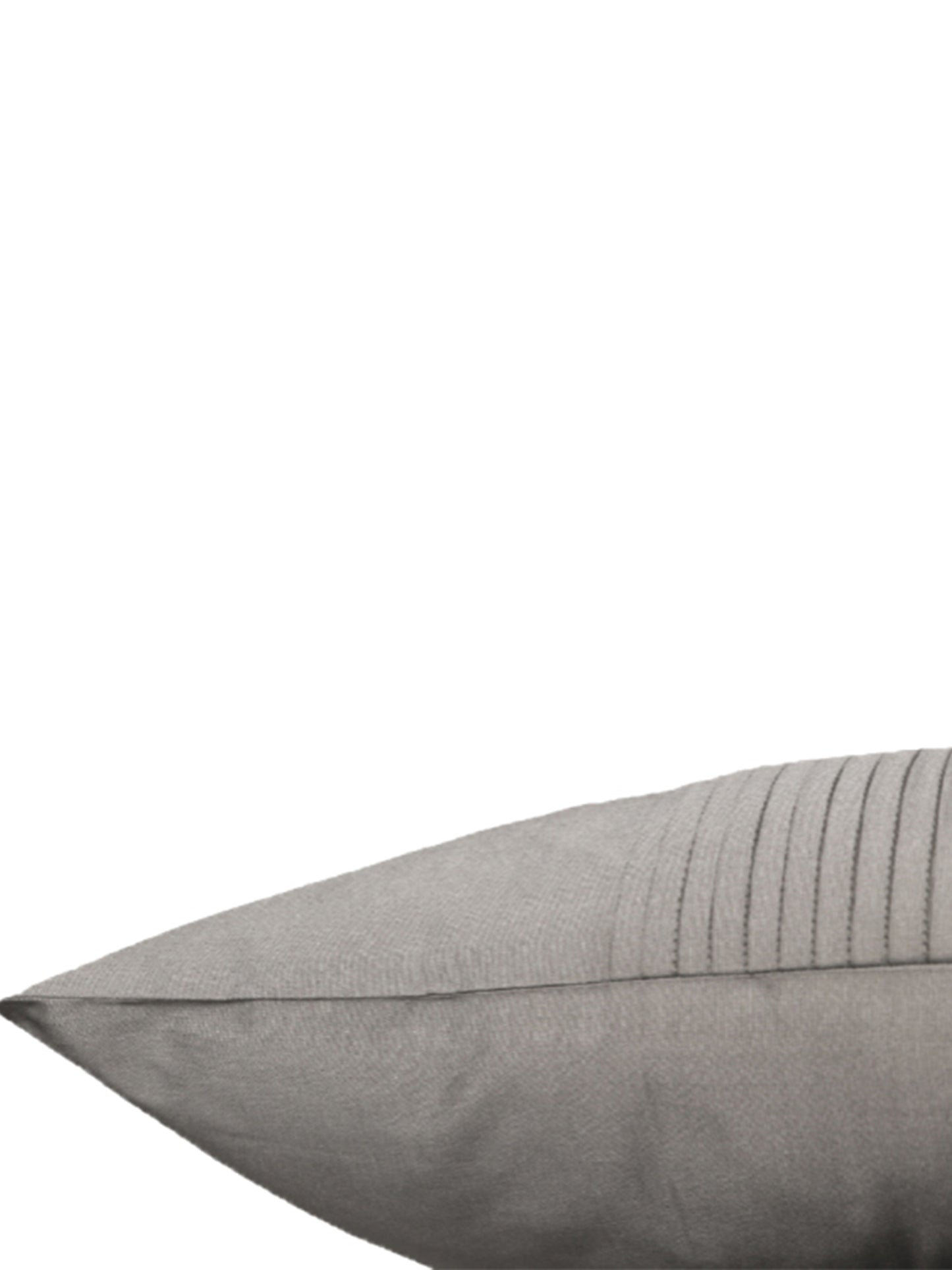 Grey Centre Pleated Cushion Cover (16 inches X 16 inches)