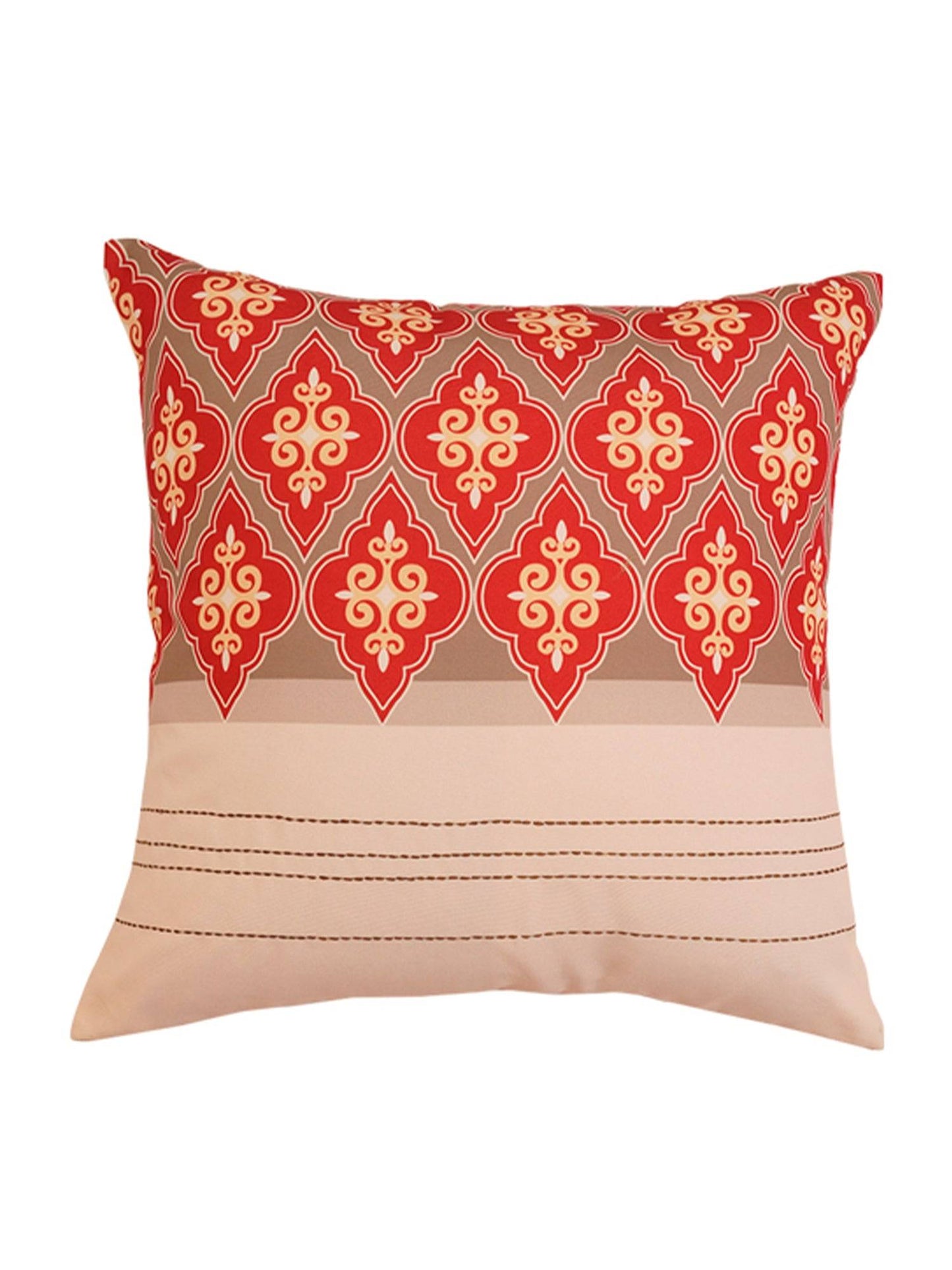 Co-ordinated Cushion Cover Set Of 5 Polyester Printed & Technique Multi Color -20x20+16x16+12x22inches