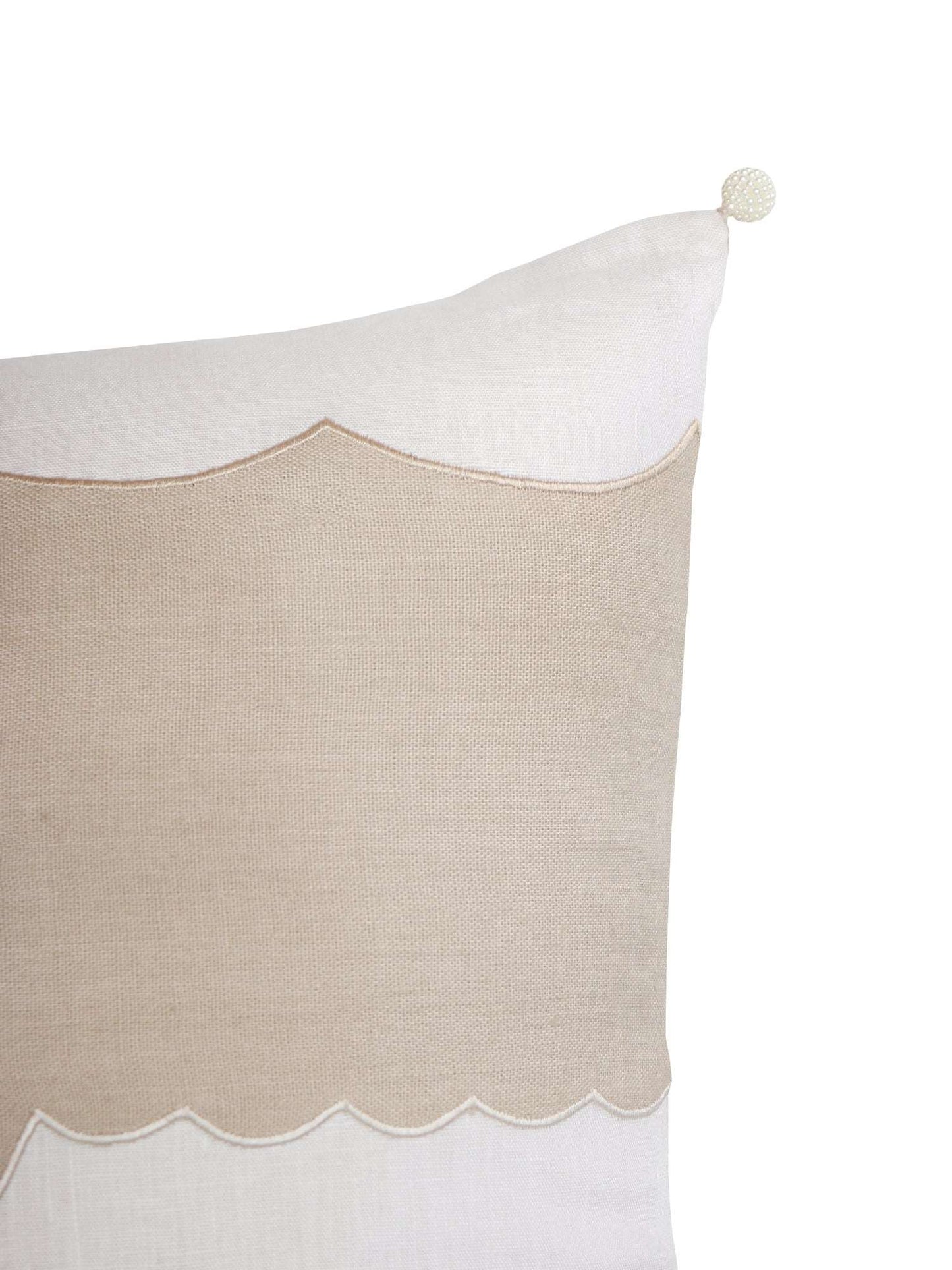 Cushion Cover Cotton Blend Applique and Embroidery Motif Multi - 16inches X 16inches