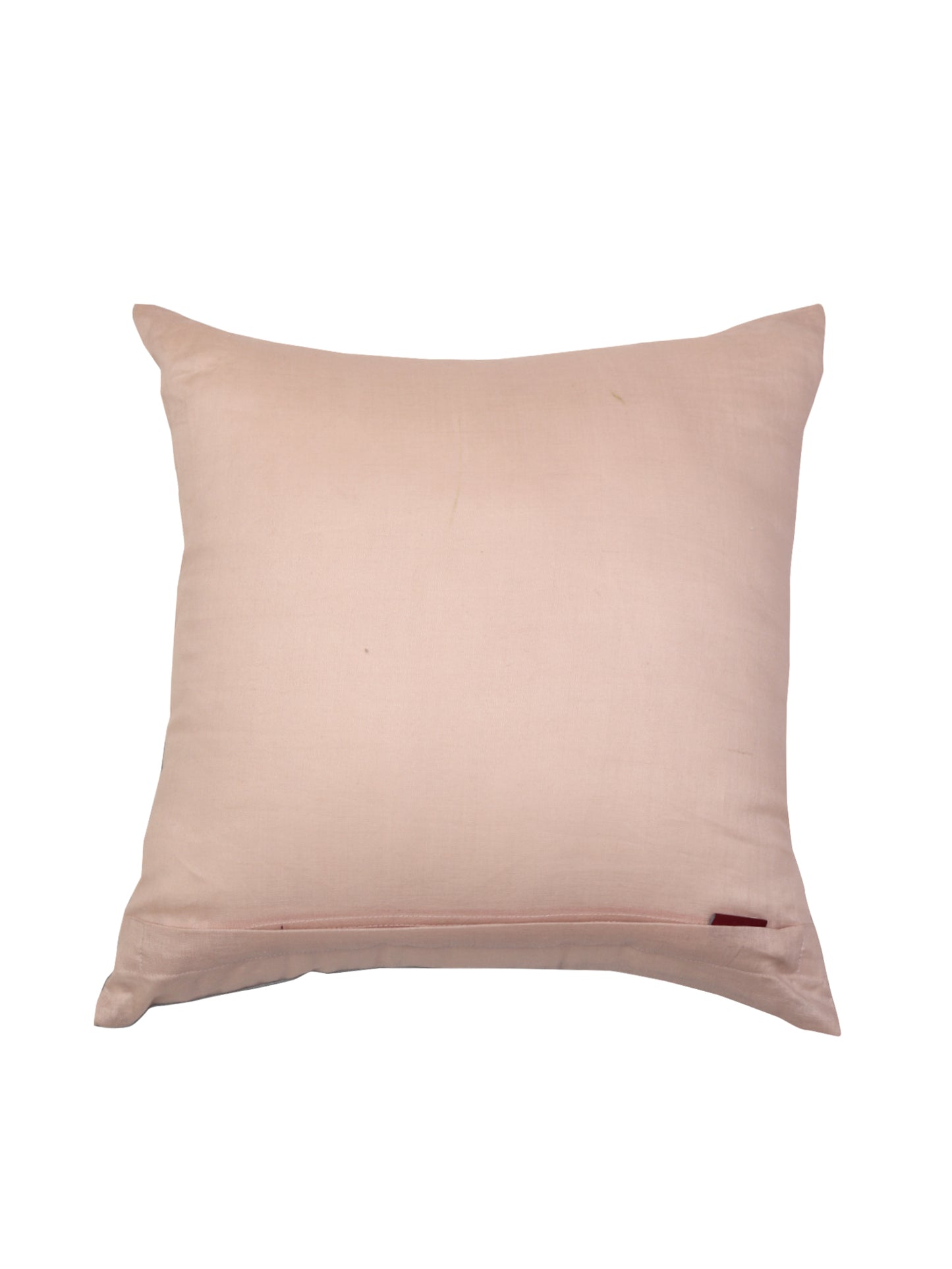 Cushion Cover Cotton Patchwork, Pleats and Tassels Laces Grey - 16inches X 16inches
