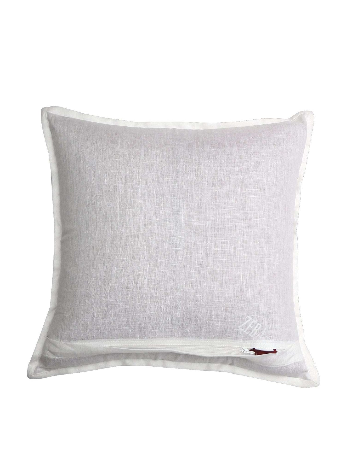 Cushion Cover Cotton Floral Embroidery White - 16inches X 16inches