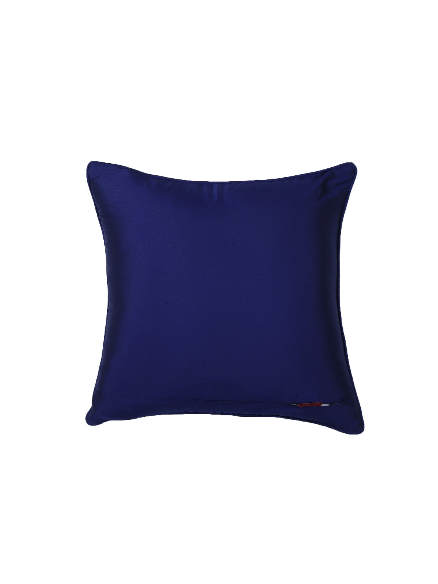 Cushion Cover for Sofa, Bed Poly Canvas Ikat Print | Orange Blue - 16x16in(40x40cm) (Pack of 1)