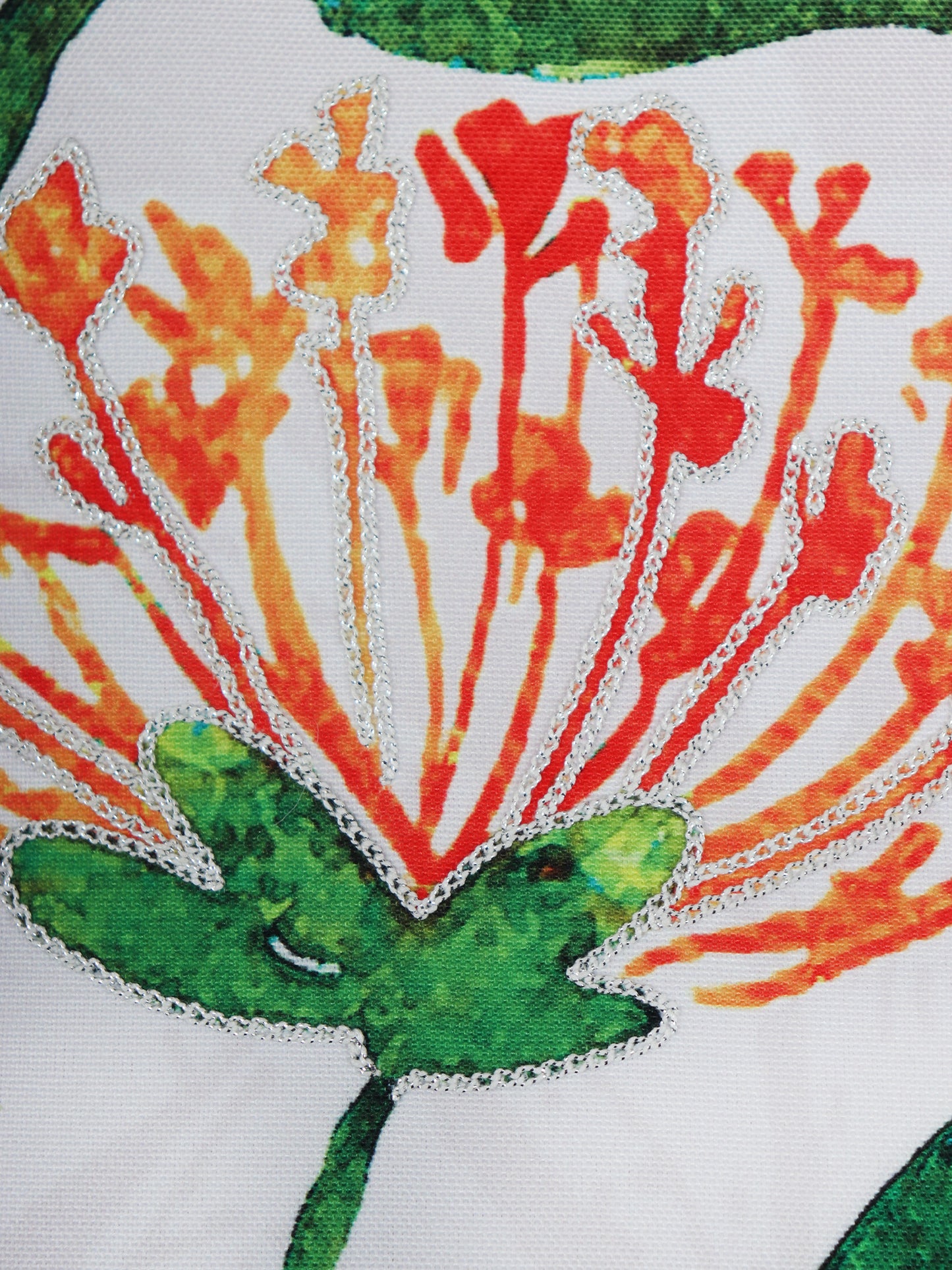 Cushion Cover for Sofa, Bed | Cotton Polyester| Floral Design | Hand Embroidery with Cord Piping | Multicolor - 16x16in(40x40cm) (Pack of 1)