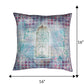 Cushion Cover with Mughal Jharokha Print - Polycanvas | Multicolor - 16x16in