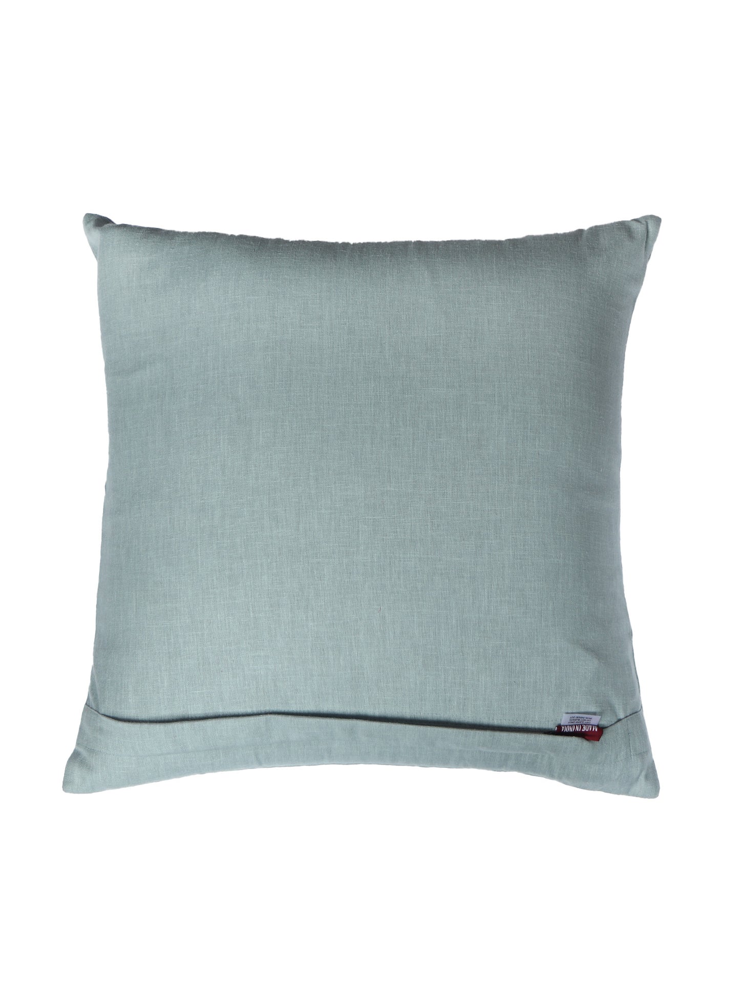ZEBA World Eurosham Cushion Cover for Sofa, Bed | Quilted with Tassels - Cotton Blended | Light Blue - 20x20in(50x50cm) (Pack of 1)