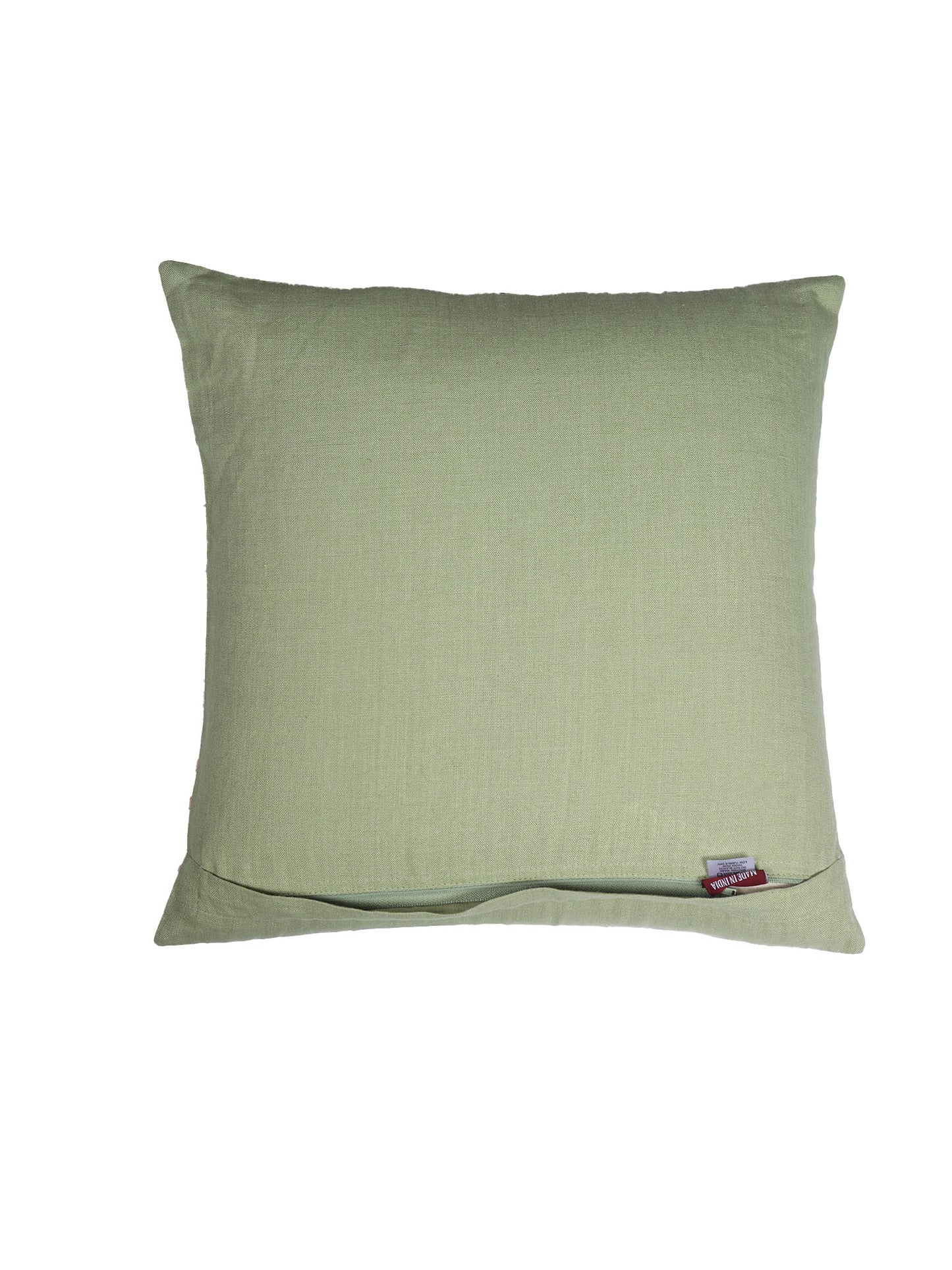 ZEBA World Square Cushion Cover for Sofa, Bed | Mughal Jali Printed - Polycanvas | Teal Blue - 16x16in(40x40cm) (Pack of 1)