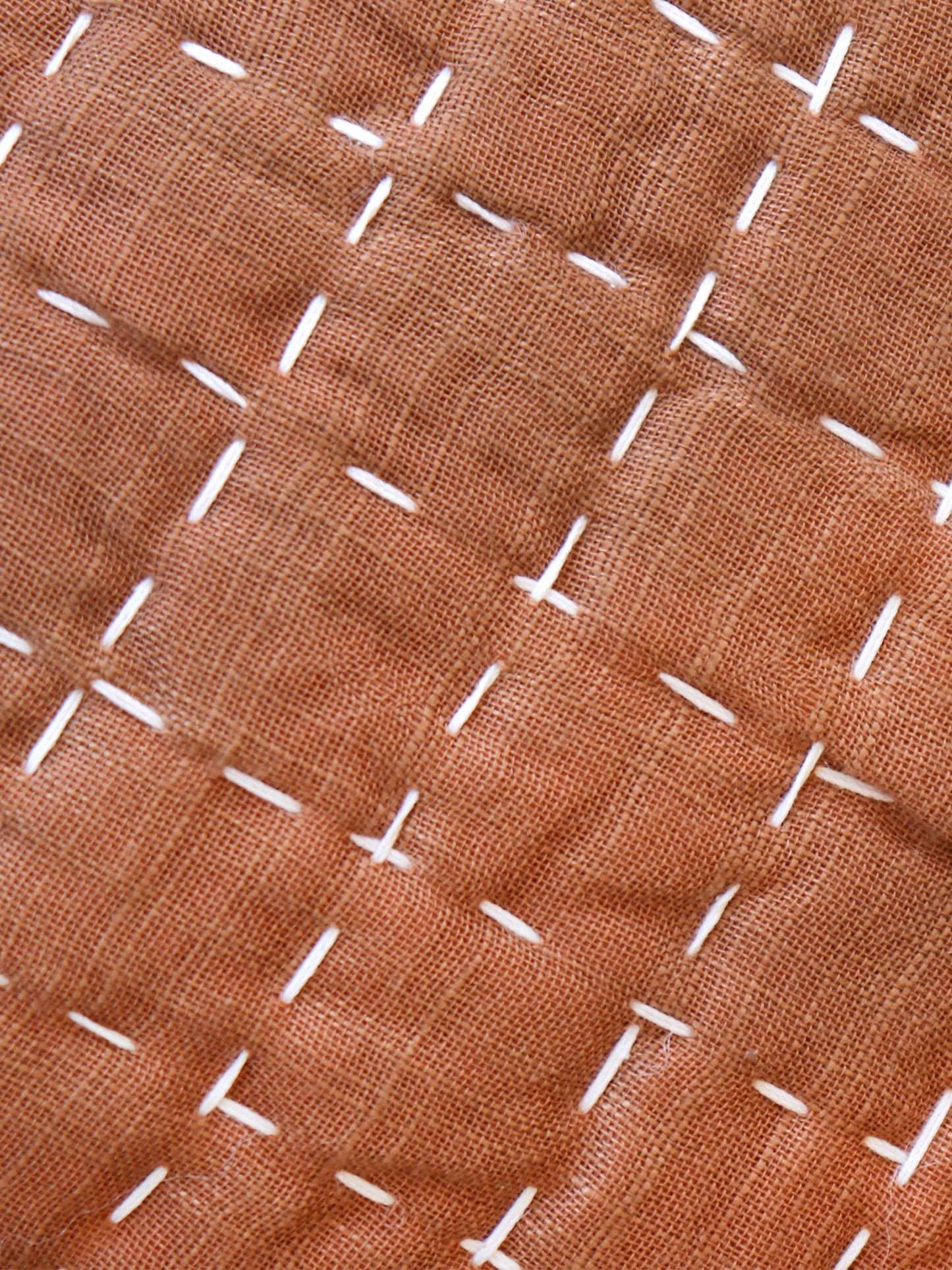 Block Printed Cushion Cover | Quilting - Linen 16 x 16 inches