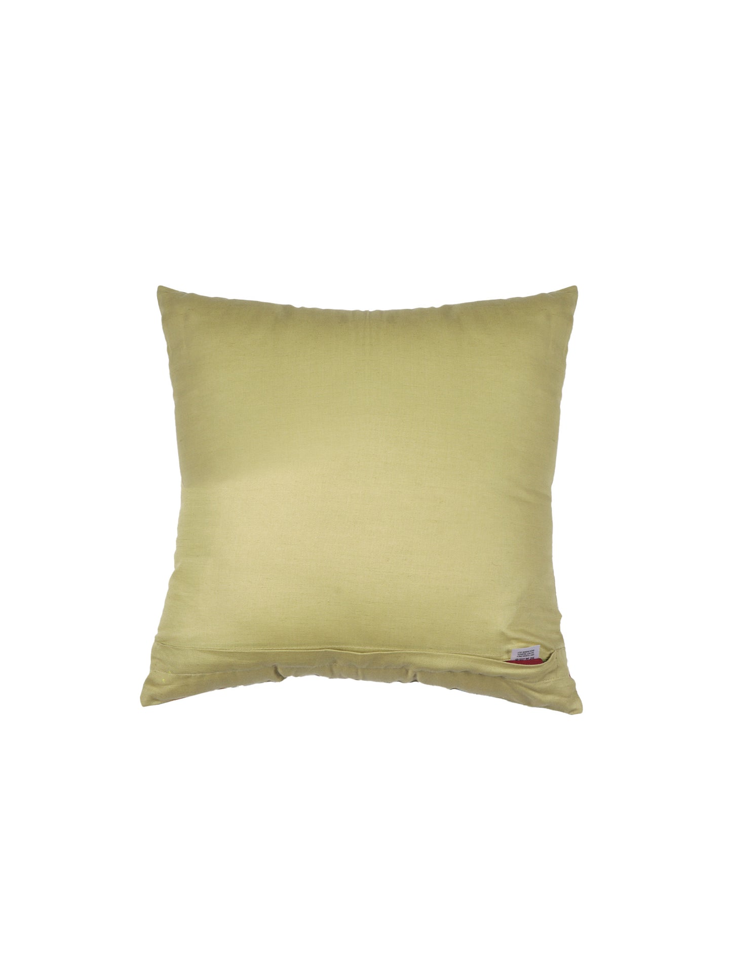 Linen Green Cushion Cover – 16x16 hand painted inch Set of 1