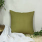 Cushion Cover (Euroshams) for Sofa, Bed Cotton Blend | Self Textured | Green - 24x24in(61x61cm) (Pack of 1)