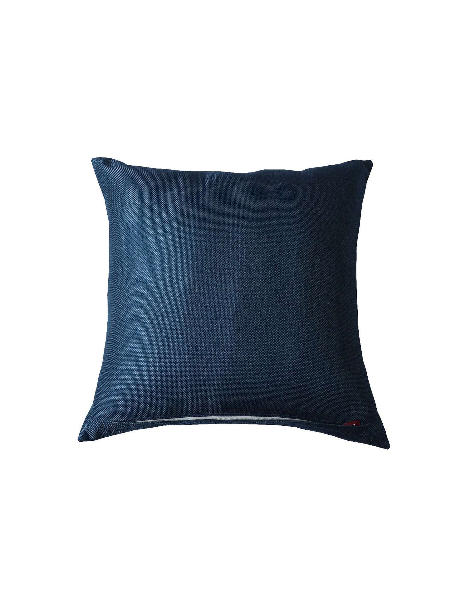 Cushion Cover (Euroshams) for Sofa, Bed Cotton Blend | Self Textured | Blue - 24x24in(61x61cm) (Pack of 1)