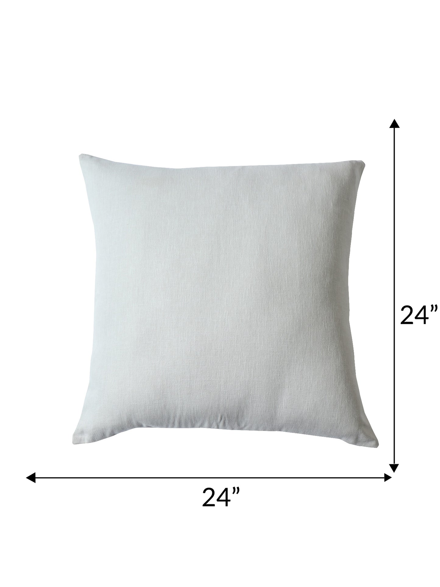 Cushion Cover (Euroshams) for Sofa, Bed Cotton Blend | Self Textured | Off White - 24x24in(61x61cm) (Pack of 1)