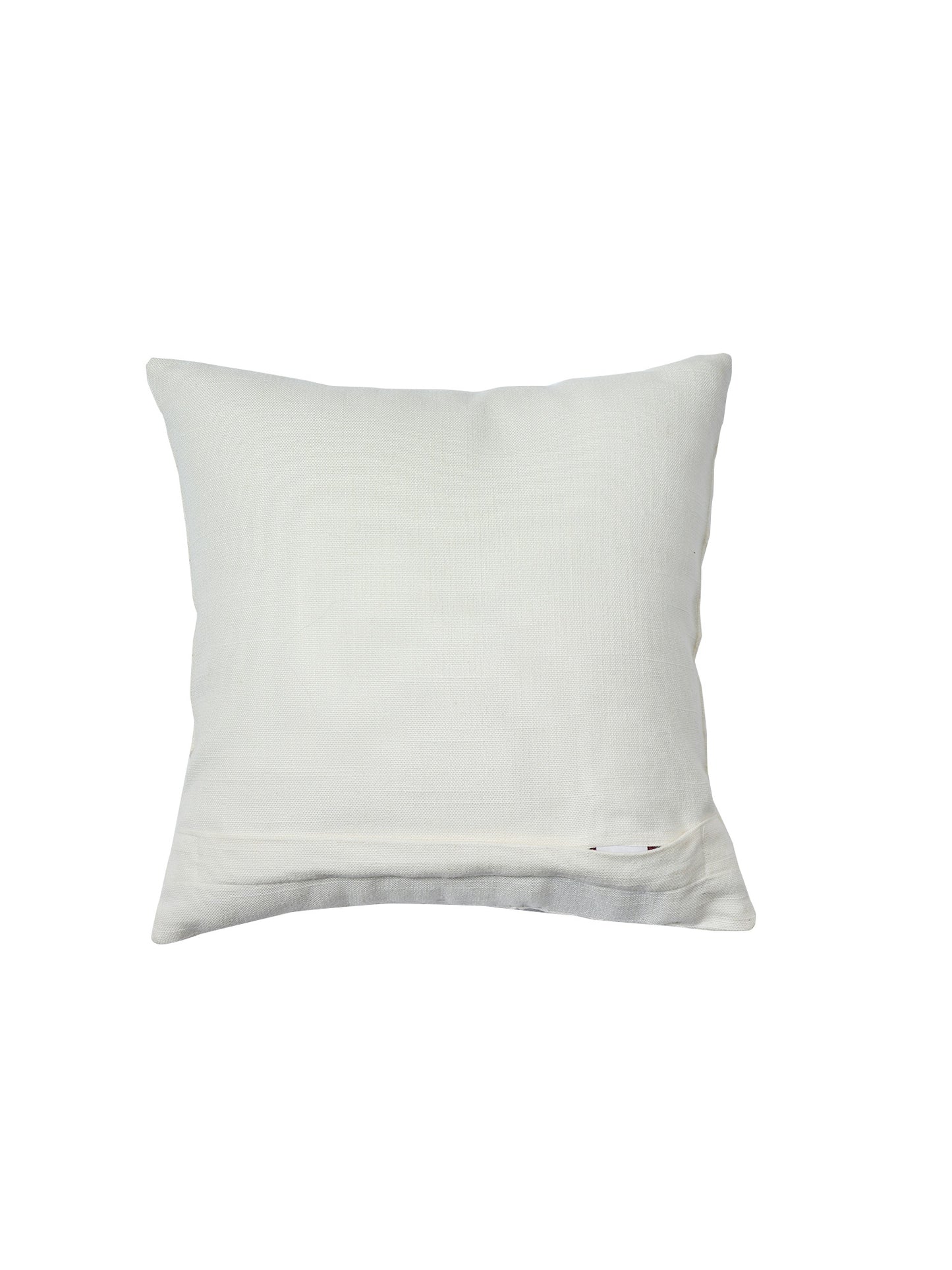 Cushion Cover for Sofa, Bed | PolyCanvas | Self Textured with Pintuck | Off White Yellow - 12x12in(30x30cm) (Pack of 1)