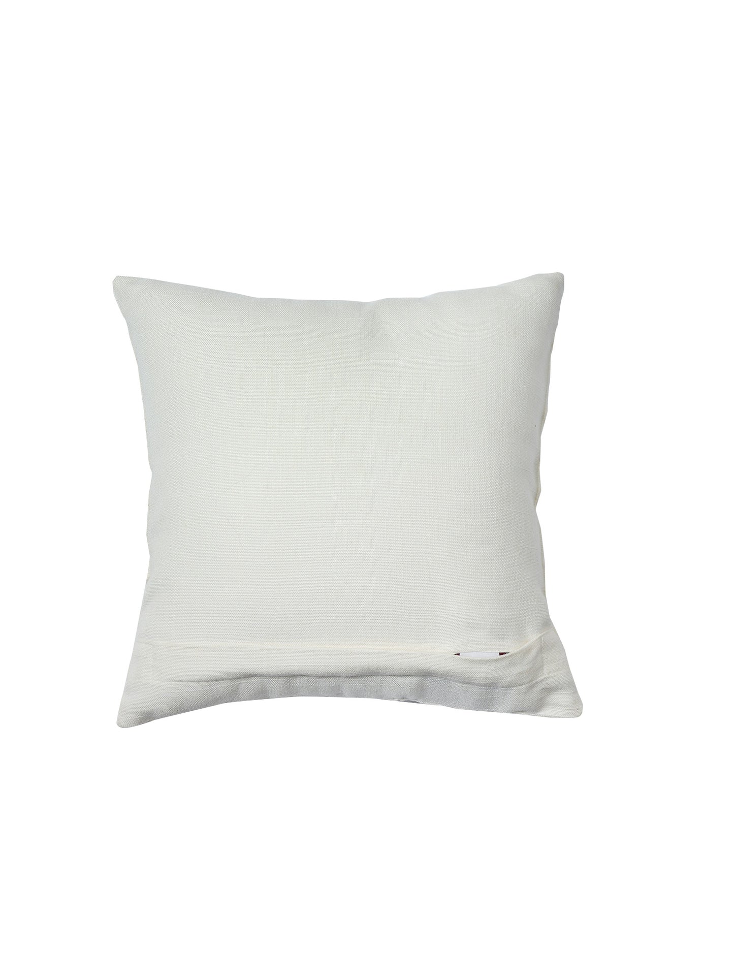 Cushion Cover for Sofa, Bed | PolyCanvas  | Self Textured with Pintuck | Off White Yellow - 12x12in(30x30cm) (Pack of 1)