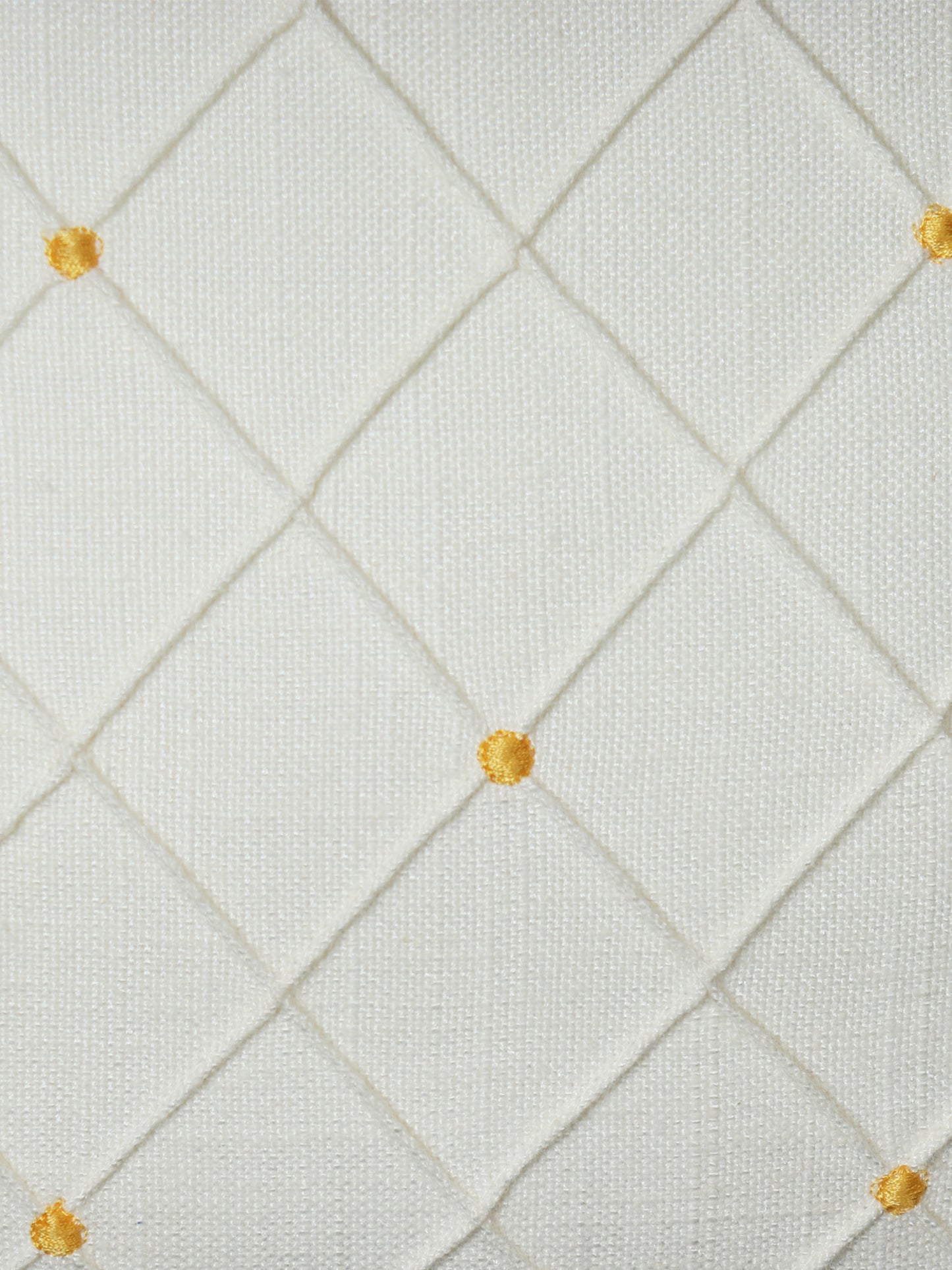 Cushion Cover for Sofa, Bed | PolyCanvas | Self Textured with Pintuck | Off White Yellow - 12x12in(30x30cm) (Pack of 1)