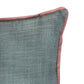 Cushion Cover for Sofa, Bed Cotton Blend |Self Textured with Cord Piping | Aqua Blue - 12x22in (30x56cm) (Pack of 1)