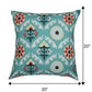 Cushion Cover with Motif Printed - Polycanvas | Blue - 16x16in