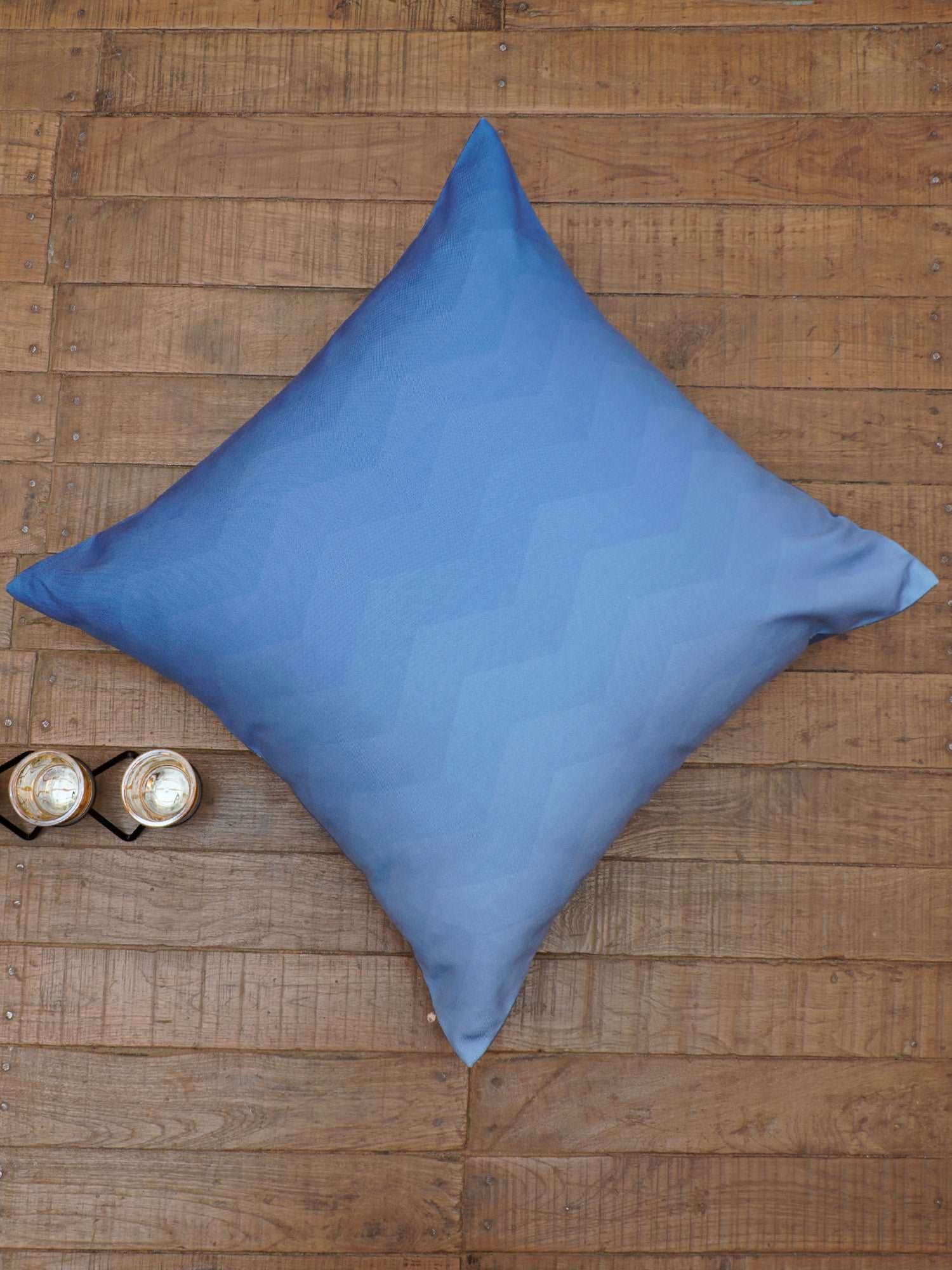 Cushion Cover Poly Canvas Digital Print Blue - 24"X24"