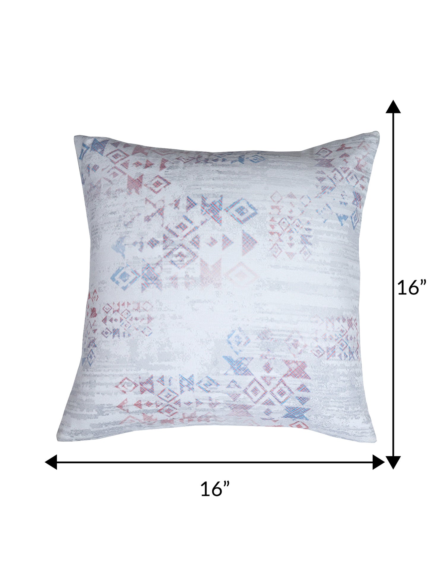 ZEBA World Square Cushion Cover for Sofa, Bed | Contemporary Abstract Art Print - Polycanvas | Light BLue - 16x16in(40x40cm) (Pack of 1)