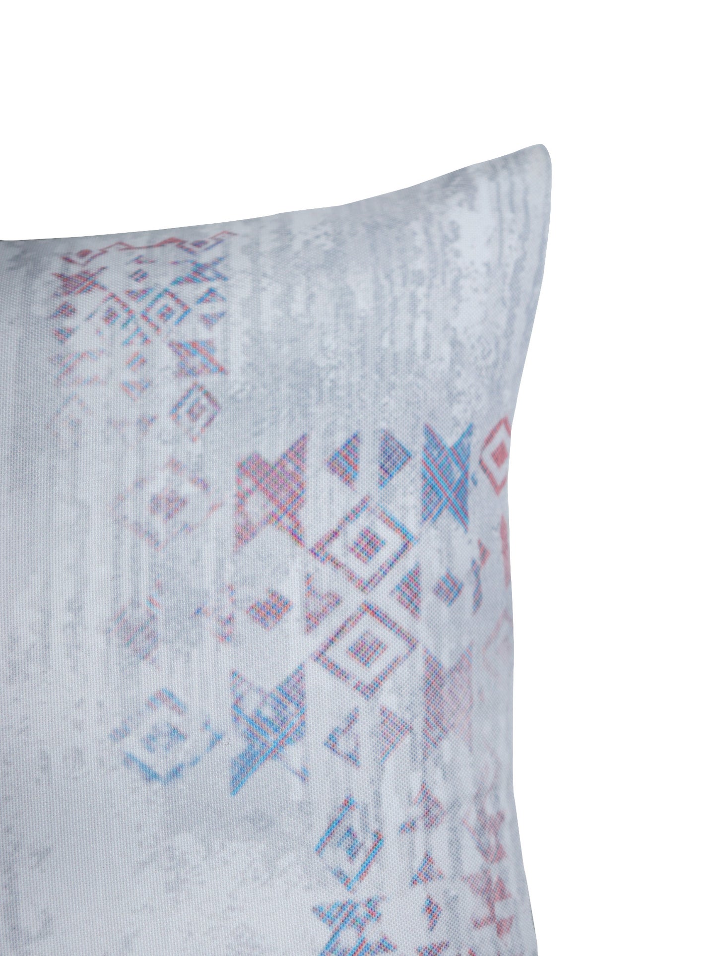 ZEBA World Square Cushion Cover for Sofa, Bed | Contemporary Abstract Art Print - Polycanvas | Light BLue - 16x16in(40x40cm) (Pack of 1)